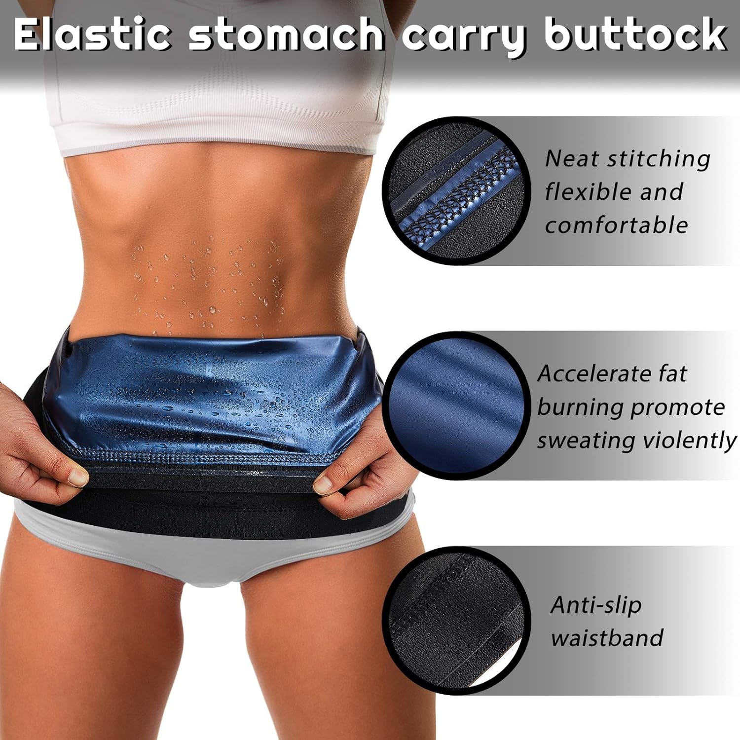 Waist Trimmer Sweat Waist Trainer Wrap Stomach Wraps for Women Bodybuilding