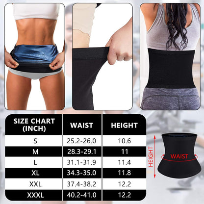 Waist Trimmer Sweat Waist Trainer Wrap Stomach Wraps for Women Bodybuilding